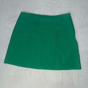A New Day-Green Linen Women's Skirt